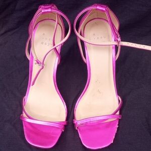 A New Day Women's Fuchsia Strappy Heels